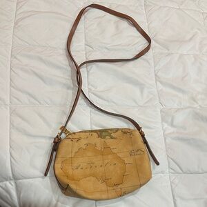 Alviero Martini Crossbody Bag in Tan and Brown